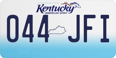 KY license plate 044JFI