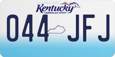 KY license plate 044JFJ