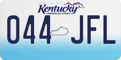 KY license plate 044JFL