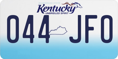 KY license plate 044JFO