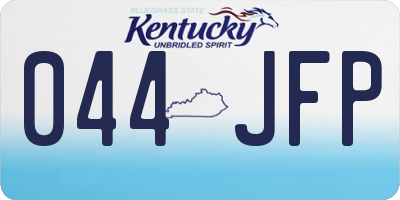 KY license plate 044JFP