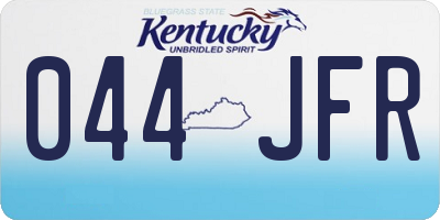 KY license plate 044JFR