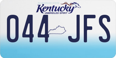 KY license plate 044JFS