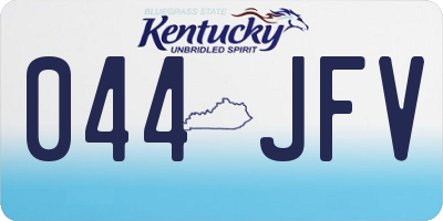 KY license plate 044JFV