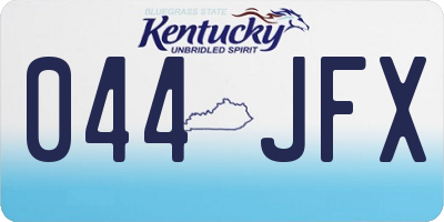 KY license plate 044JFX