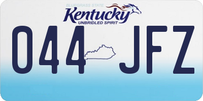 KY license plate 044JFZ