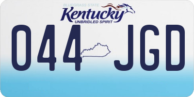 KY license plate 044JGD