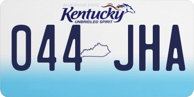 KY license plate 044JHA