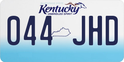 KY license plate 044JHD