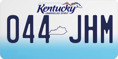 KY license plate 044JHM