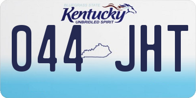 KY license plate 044JHT