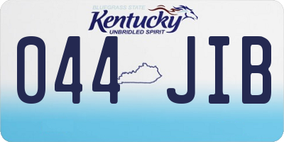 KY license plate 044JIB