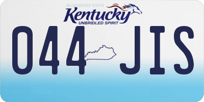 KY license plate 044JIS
