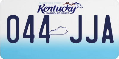 KY license plate 044JJA