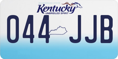 KY license plate 044JJB