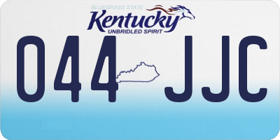 KY license plate 044JJC