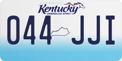 KY license plate 044JJI