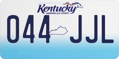 KY license plate 044JJL