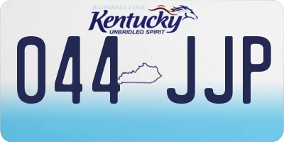 KY license plate 044JJP