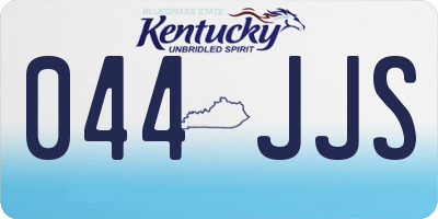 KY license plate 044JJS