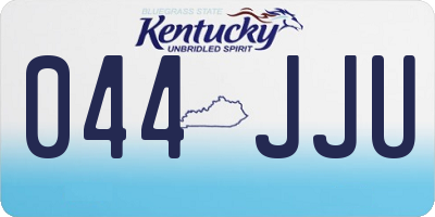 KY license plate 044JJU