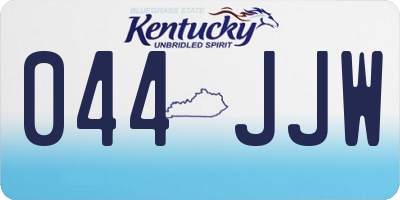 KY license plate 044JJW