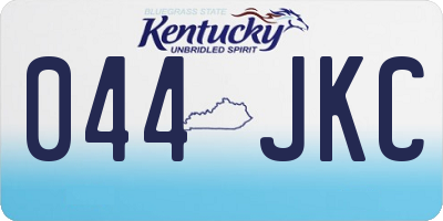 KY license plate 044JKC