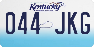 KY license plate 044JKG