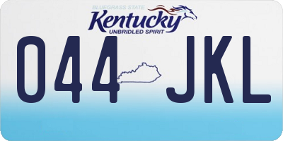 KY license plate 044JKL