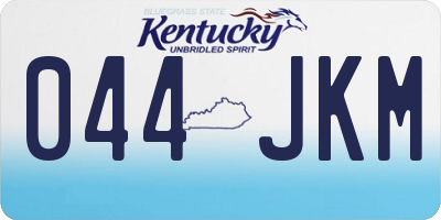 KY license plate 044JKM