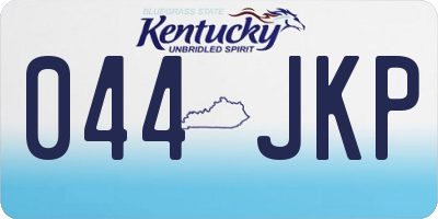 KY license plate 044JKP