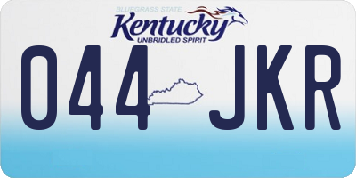 KY license plate 044JKR