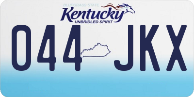 KY license plate 044JKX