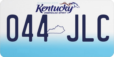 KY license plate 044JLC