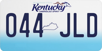 KY license plate 044JLD