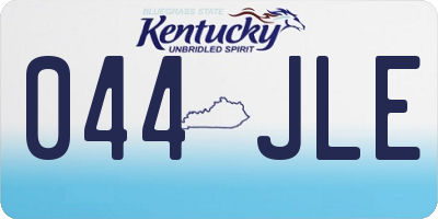 KY license plate 044JLE