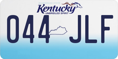 KY license plate 044JLF