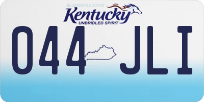 KY license plate 044JLI