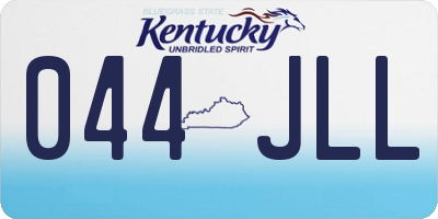 KY license plate 044JLL