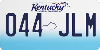 KY license plate 044JLM