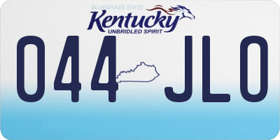 KY license plate 044JLO