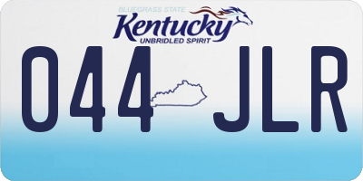 KY license plate 044JLR