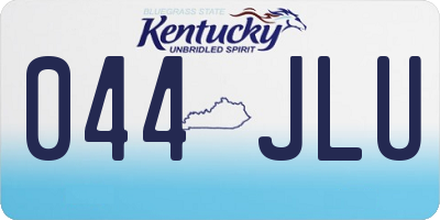 KY license plate 044JLU