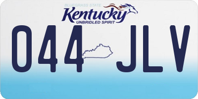 KY license plate 044JLV