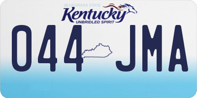 KY license plate 044JMA