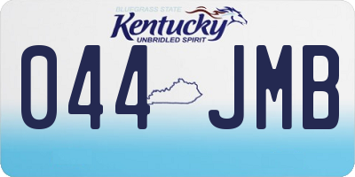 KY license plate 044JMB