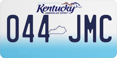 KY license plate 044JMC