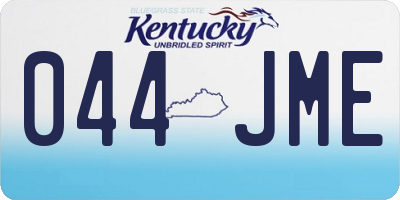 KY license plate 044JME