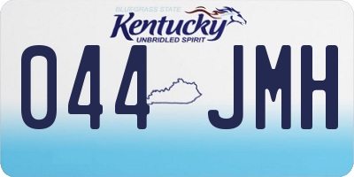 KY license plate 044JMH
