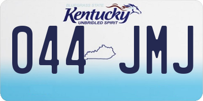 KY license plate 044JMJ
